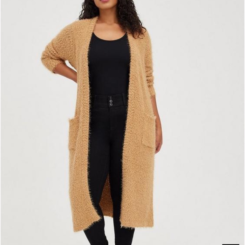 Torrid Popcorn Duster Open Front Sweater